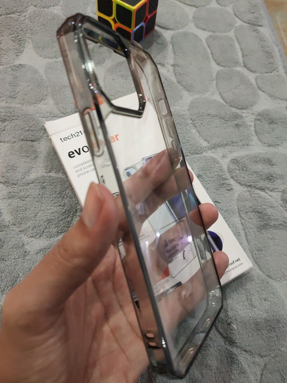 iPhone 13 Pro Max Tech21 Evo Clear Dust Proof Net Shockproof Bumper Back Cover