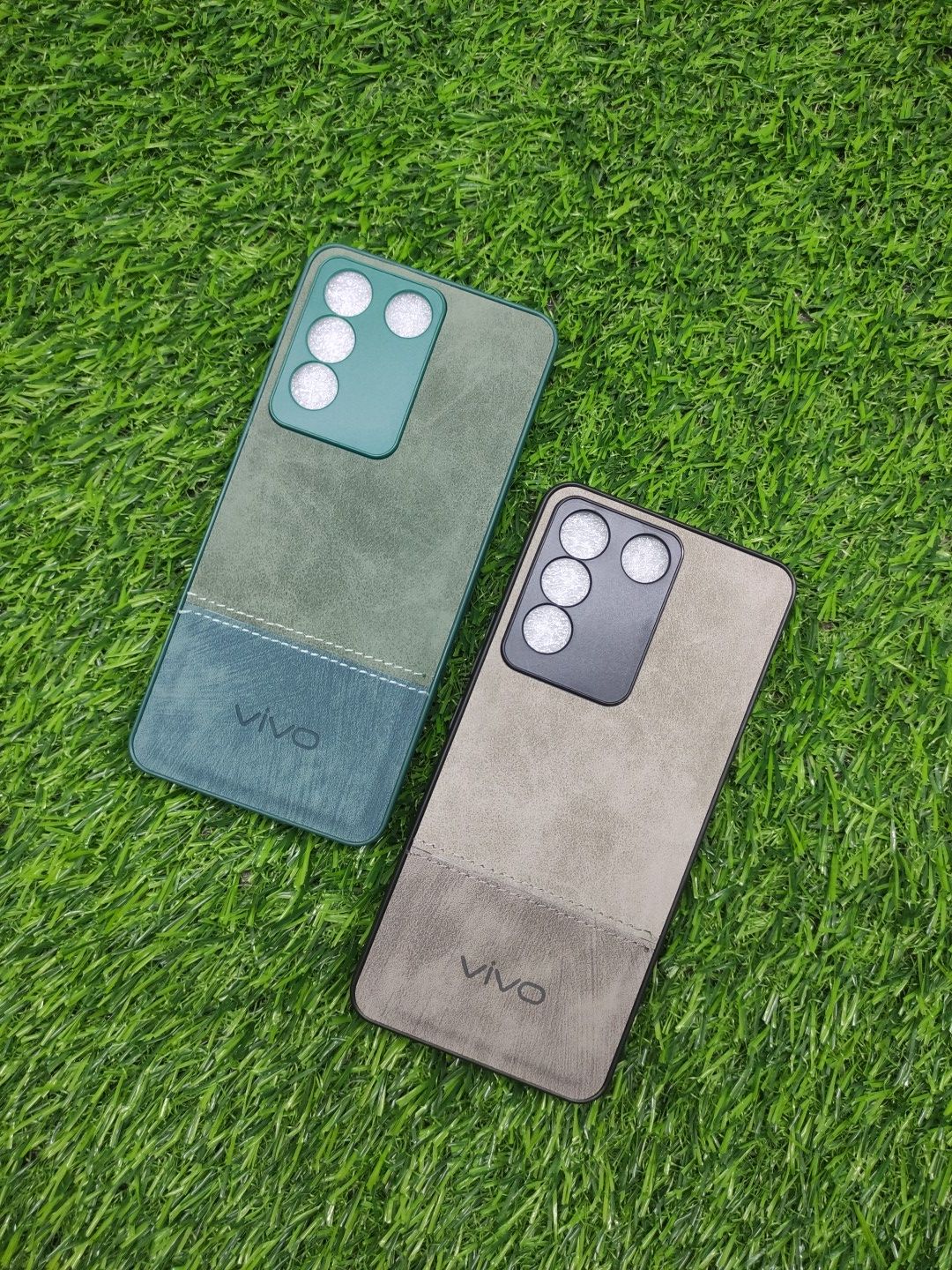 Vivo V27E PU Camera Protection Leather Back Cover