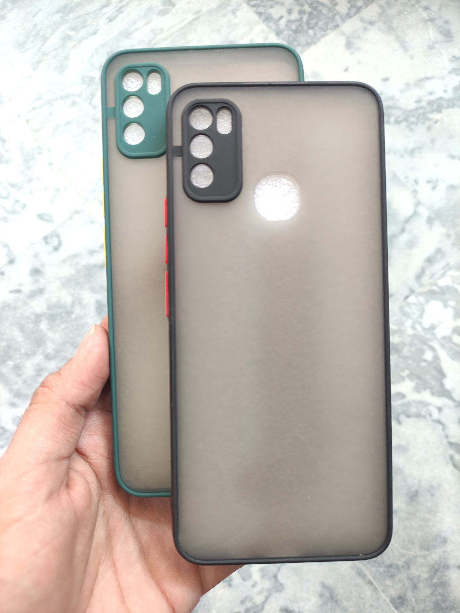 Infinix Hot9 Play Matt Camera Protection Colour buttons back cover