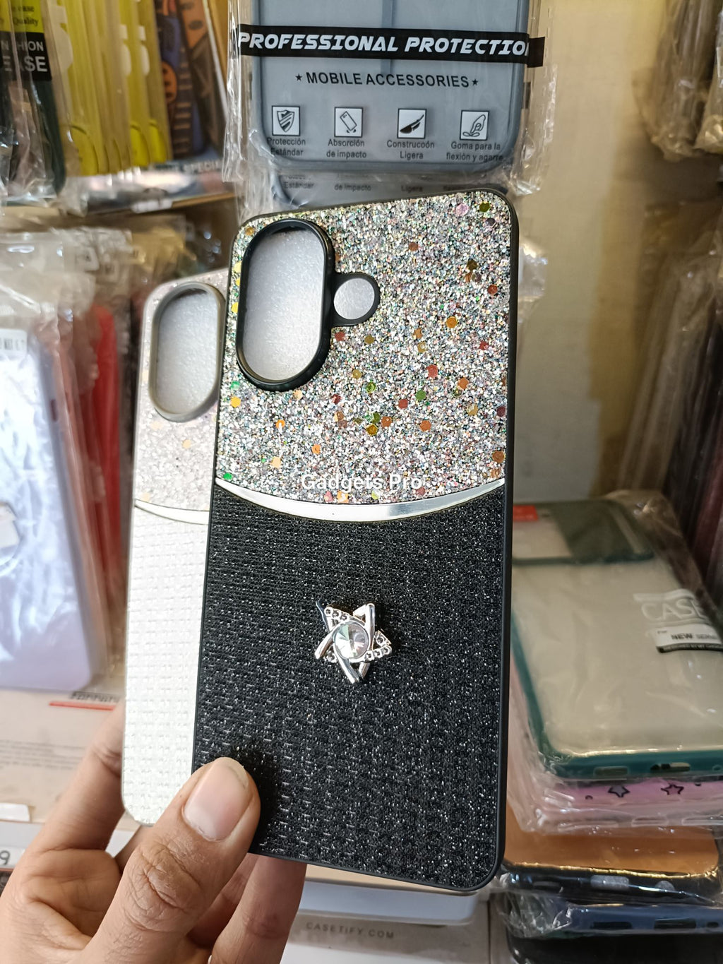 Vivo V60 Lite Fancy Soft Silicone Glitter Star Back Cover