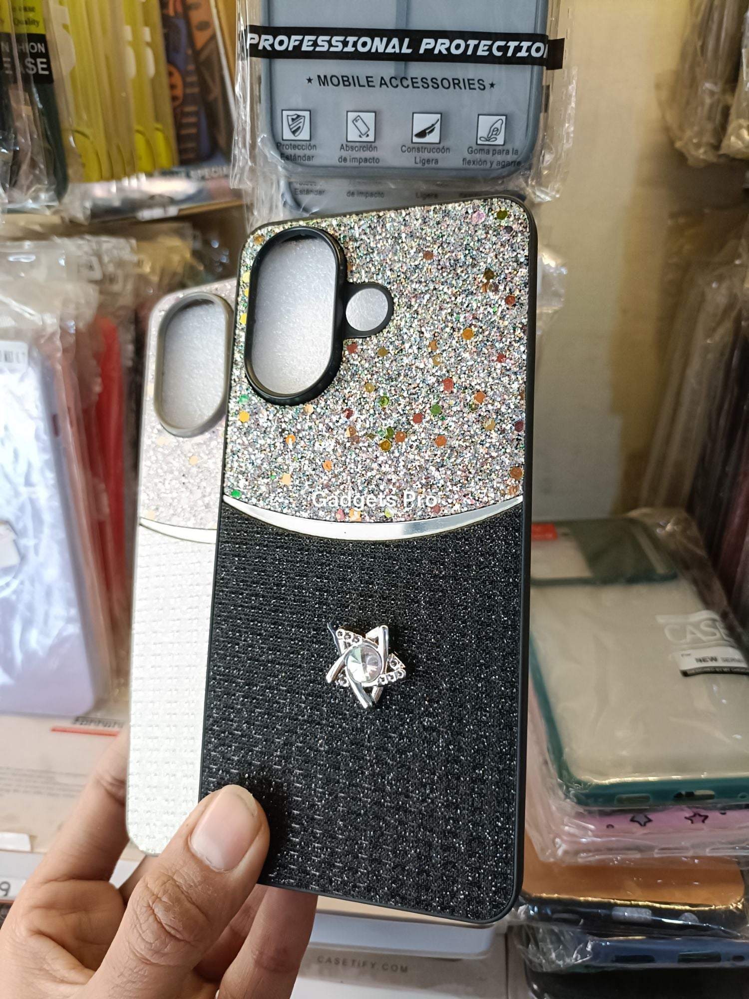 Vivo V60 Lite Fancy Soft Silicone Glitter Star Back Cover