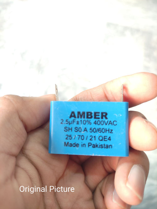 Fan Capacitors 2.5 uf Capacity Original Amber