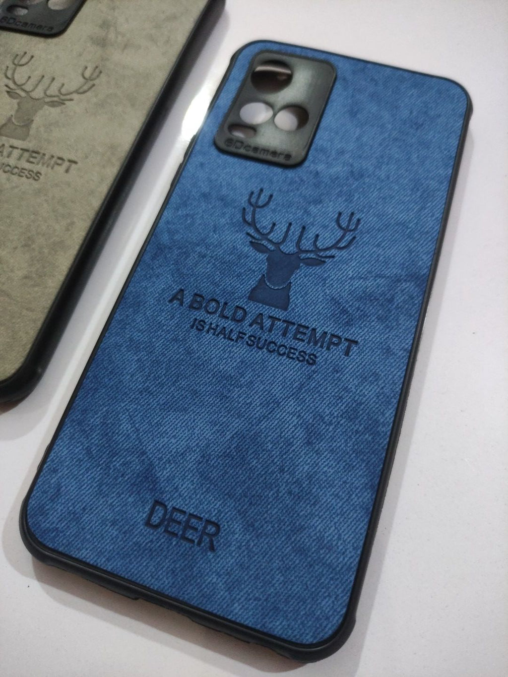Vivo Y33s/Y21 Soft Silicone Deer Fabric Back Cover