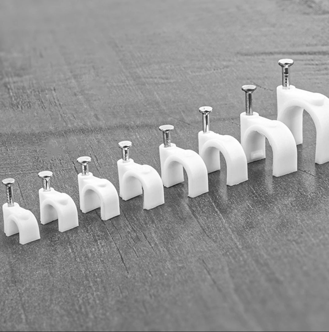 Nail Cable Clip Imported Quality ABS Clip with Steel Nail