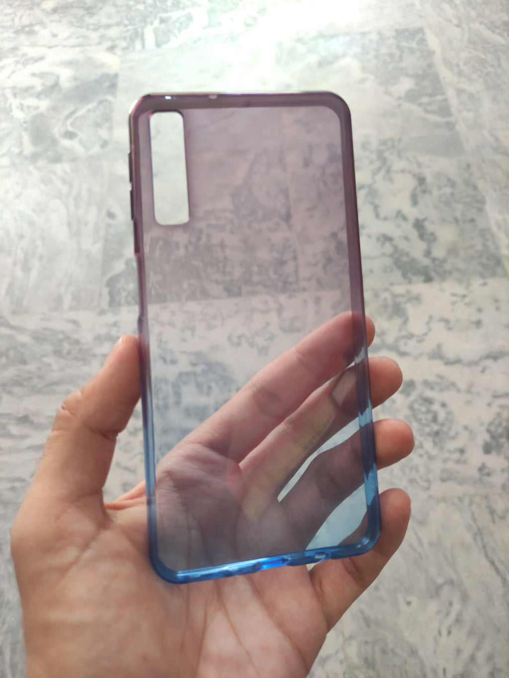Samsung Galaxy A7 2018 Soft Clear TPU Gradient Colour back cover