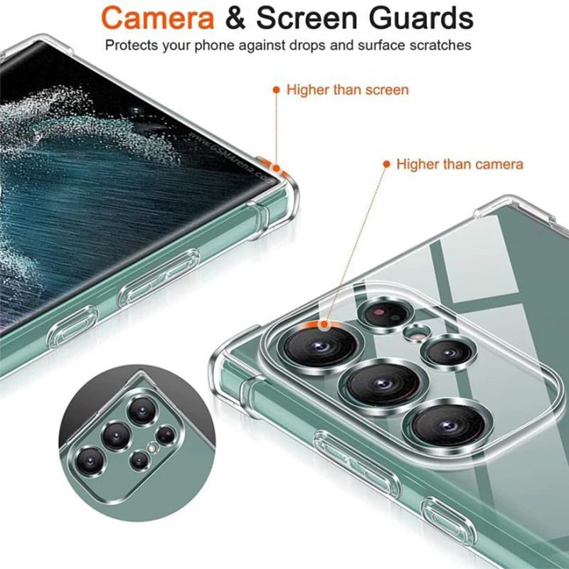 Samsung Galaxy S23 Ultra Soft TPU Clear Corner Protection Back Cover