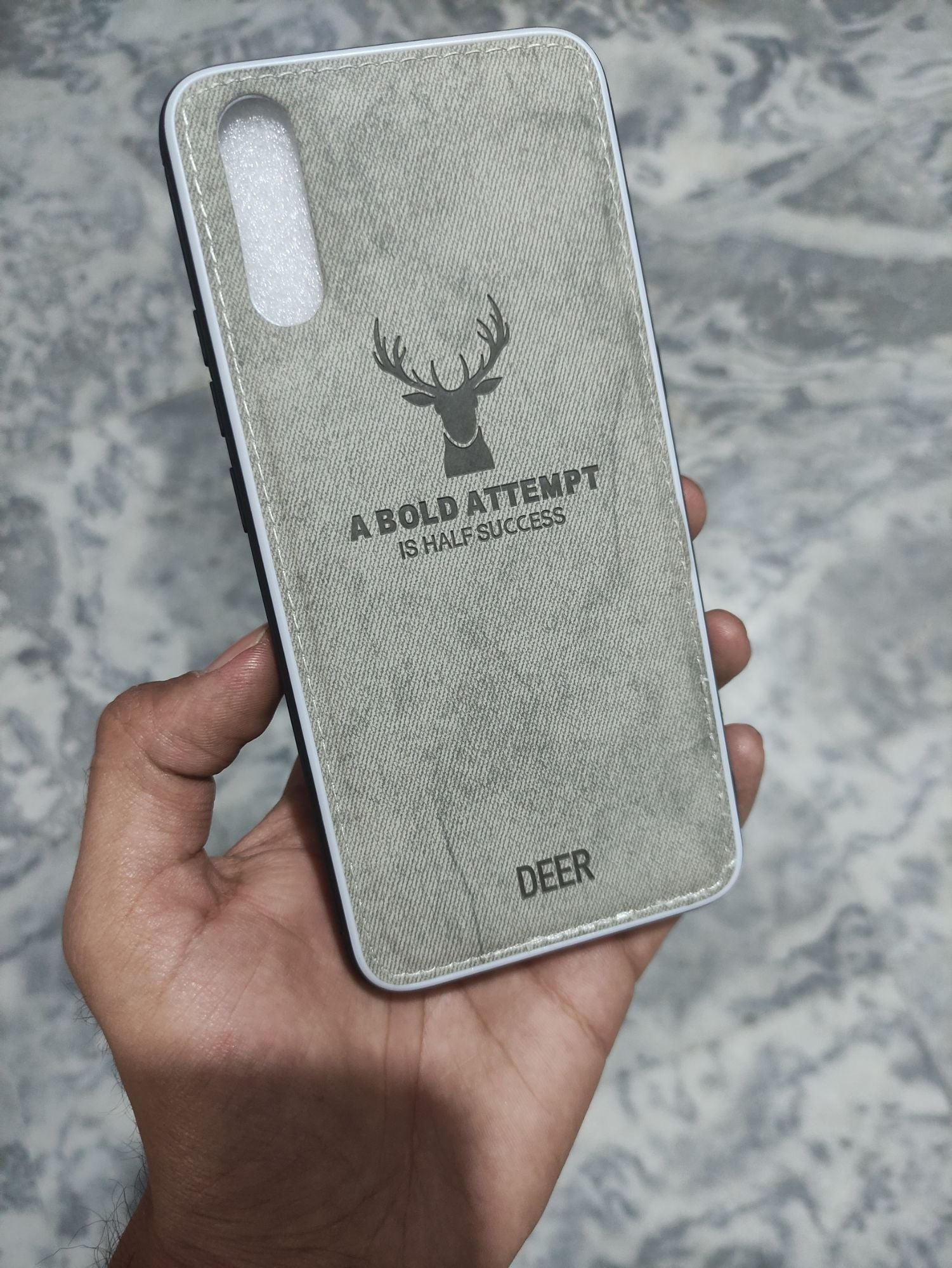 Vivo_S1 Soft Silicone Deer Fabrics Cloth back cover