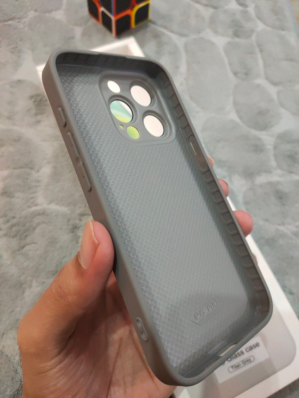 iPhone 15 Pro AG Glass Titanium Grey Camera Lens Case