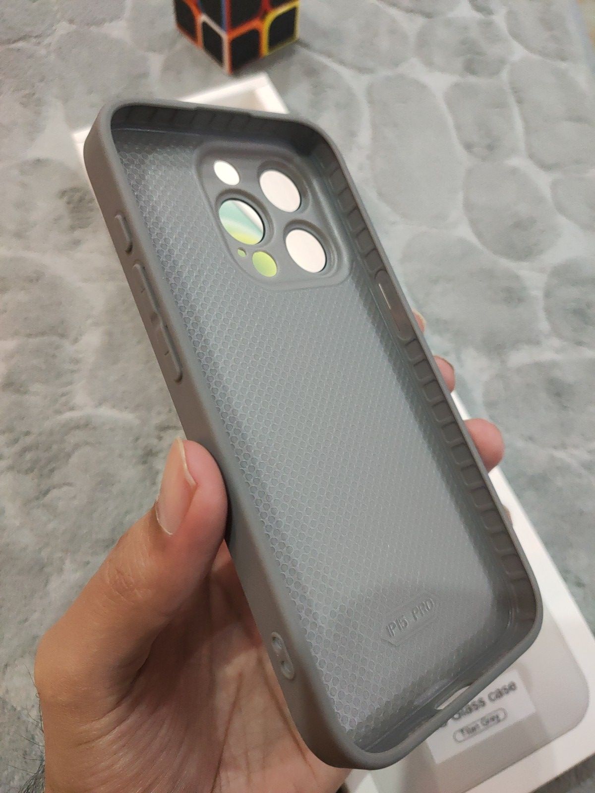 iPhone 15 Pro AG Glass Titanium Grey Camera Lens Case
