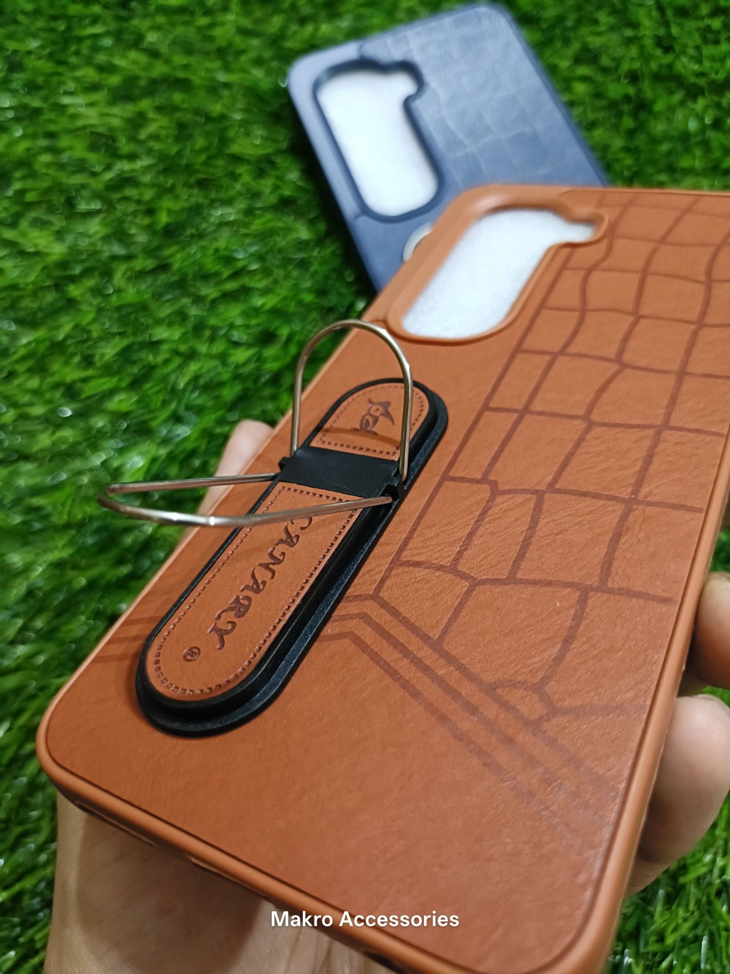 Infinix Hot 50 Pro Soft Silicone Leather Design Dual Kickstand Back Cover