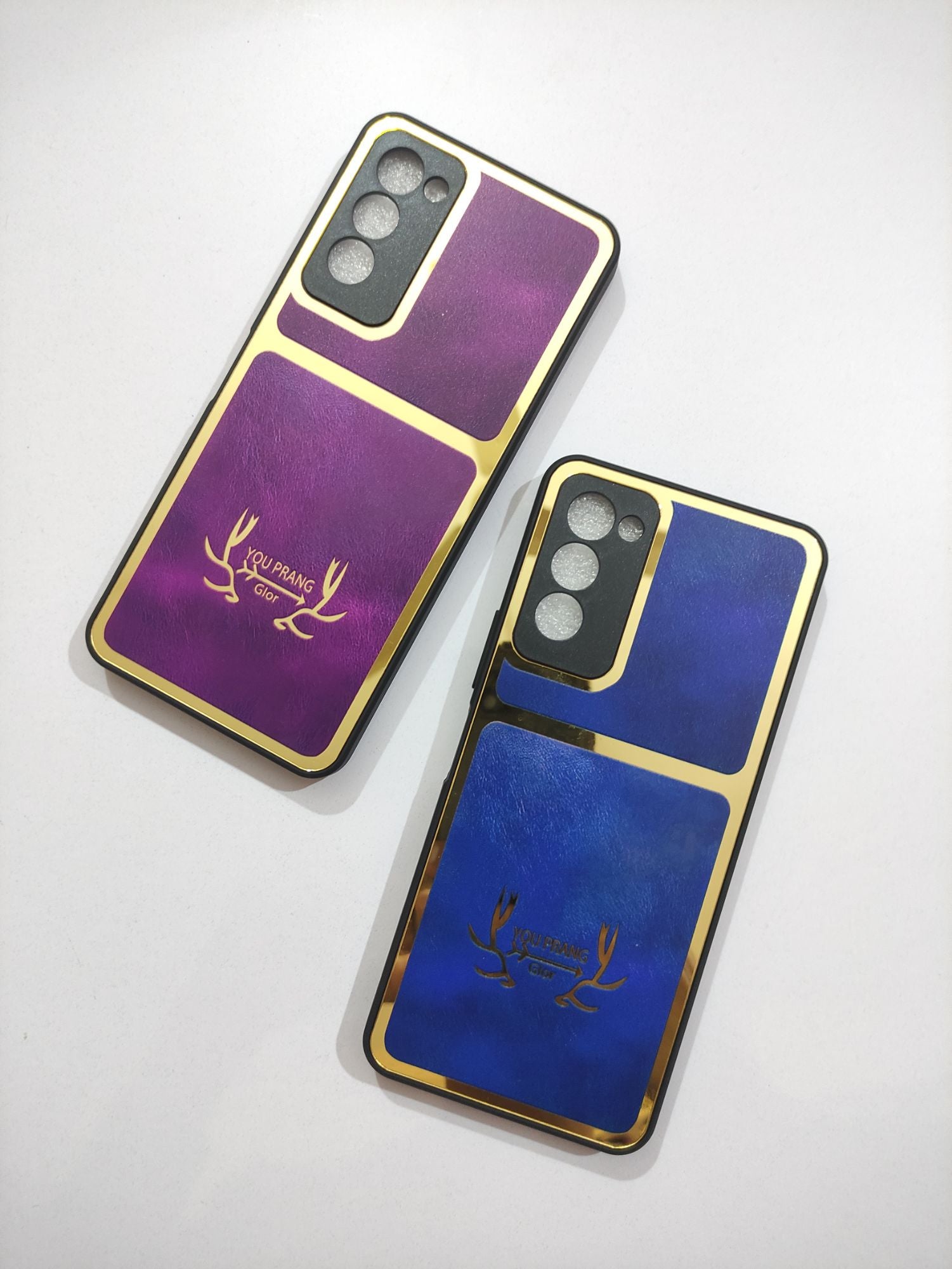 Tecno Camon 18 PU Golden Stripe Design Back Cover