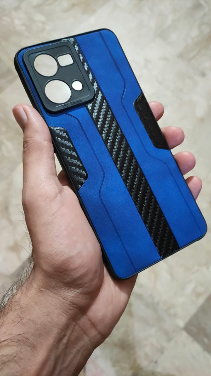 Oppo F21 Pro 4G Carbon Fiber Design PU Soft Back Cover