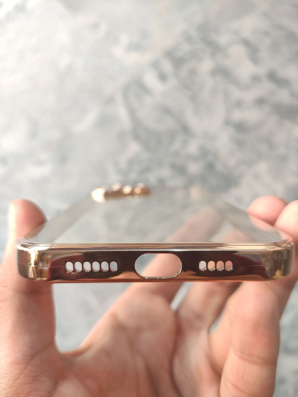 iPhone 13 Pro Max Soft Camera Lens Protection Gold Plated Clear TPU Premium Cover
