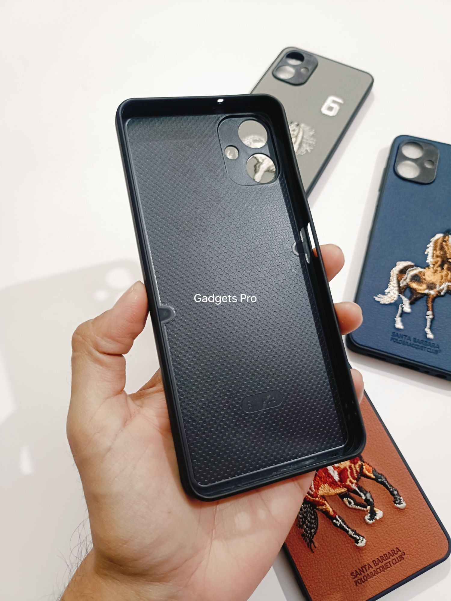 Samsung Galaxy A06 Premium Quality Embroidery Polo Design Back cover