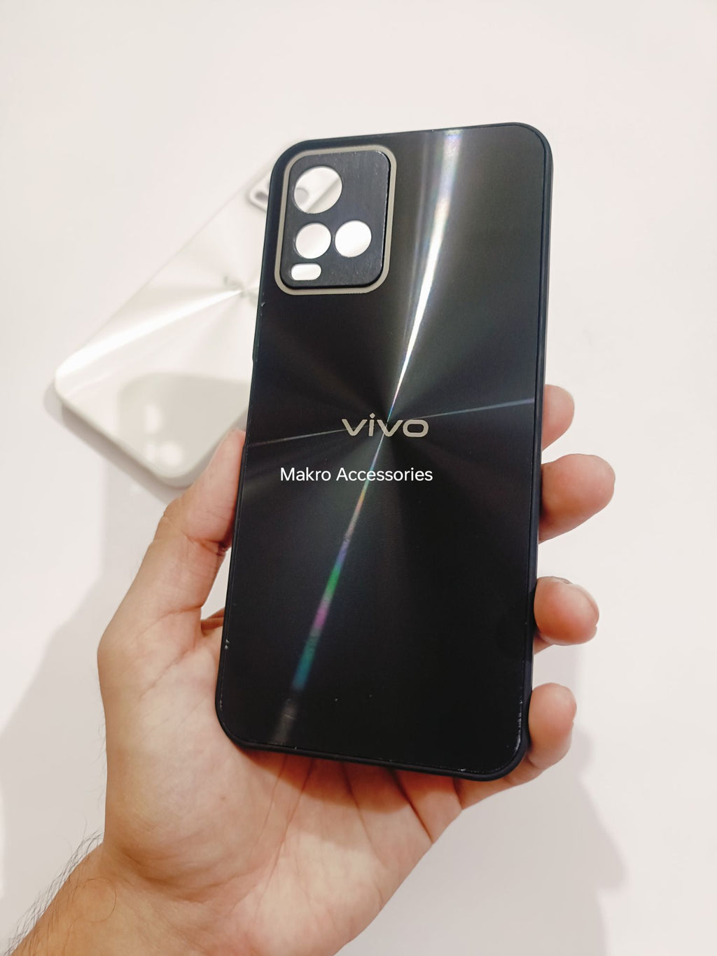 Vivo Y33S/Y21 4G PC CD Pattern Reflective Soft Edges Back cover