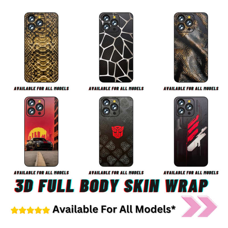 ALL MODELS 3D Skin Full Wrap in Multiple Designs