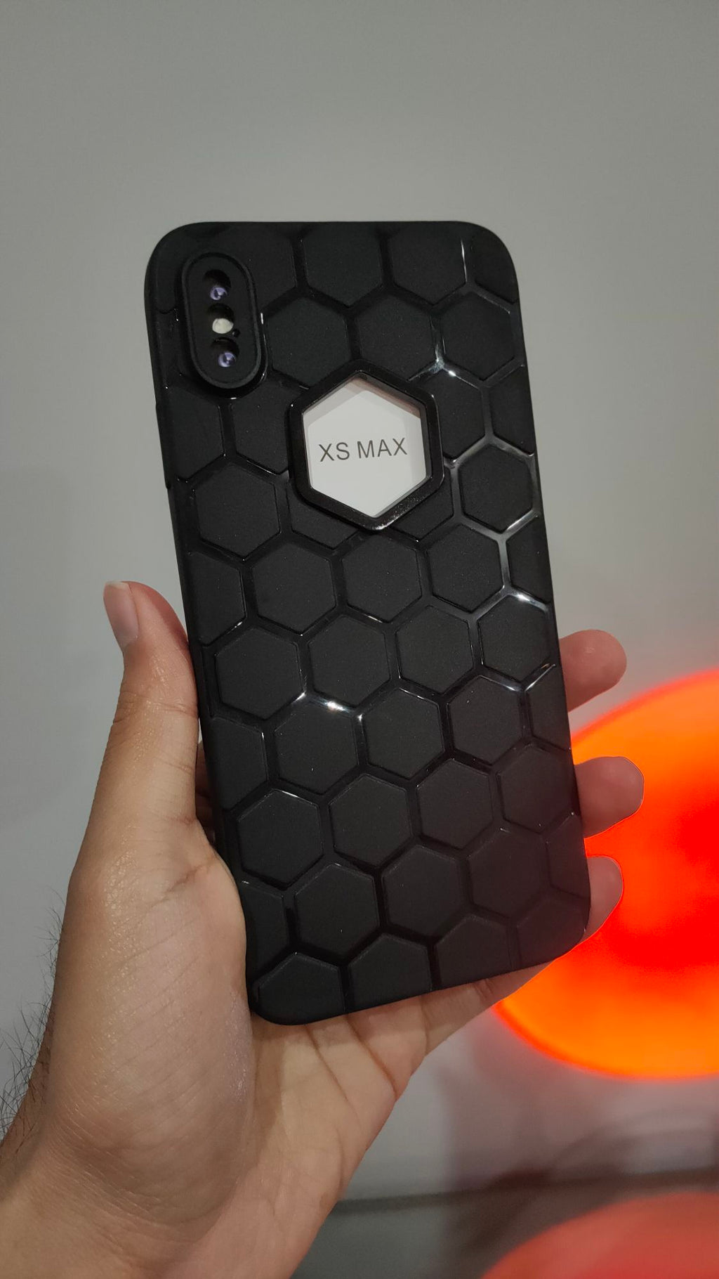 iPhone XS Max Camera Protection Logo Hole Silicone Back Case Cover
