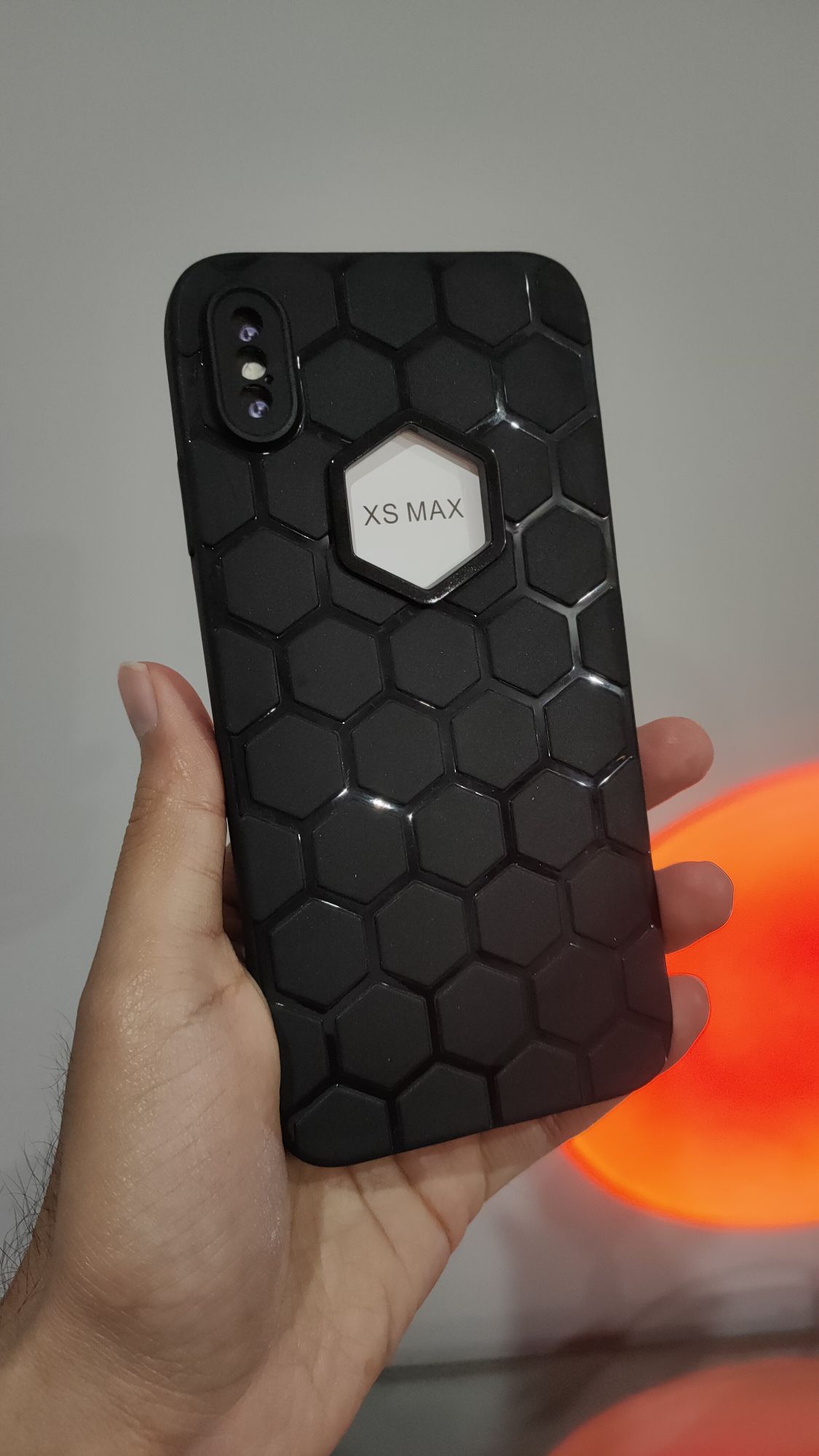 iPhone XS Max Camera Protection Logo Hole Silicone Back Case Cover