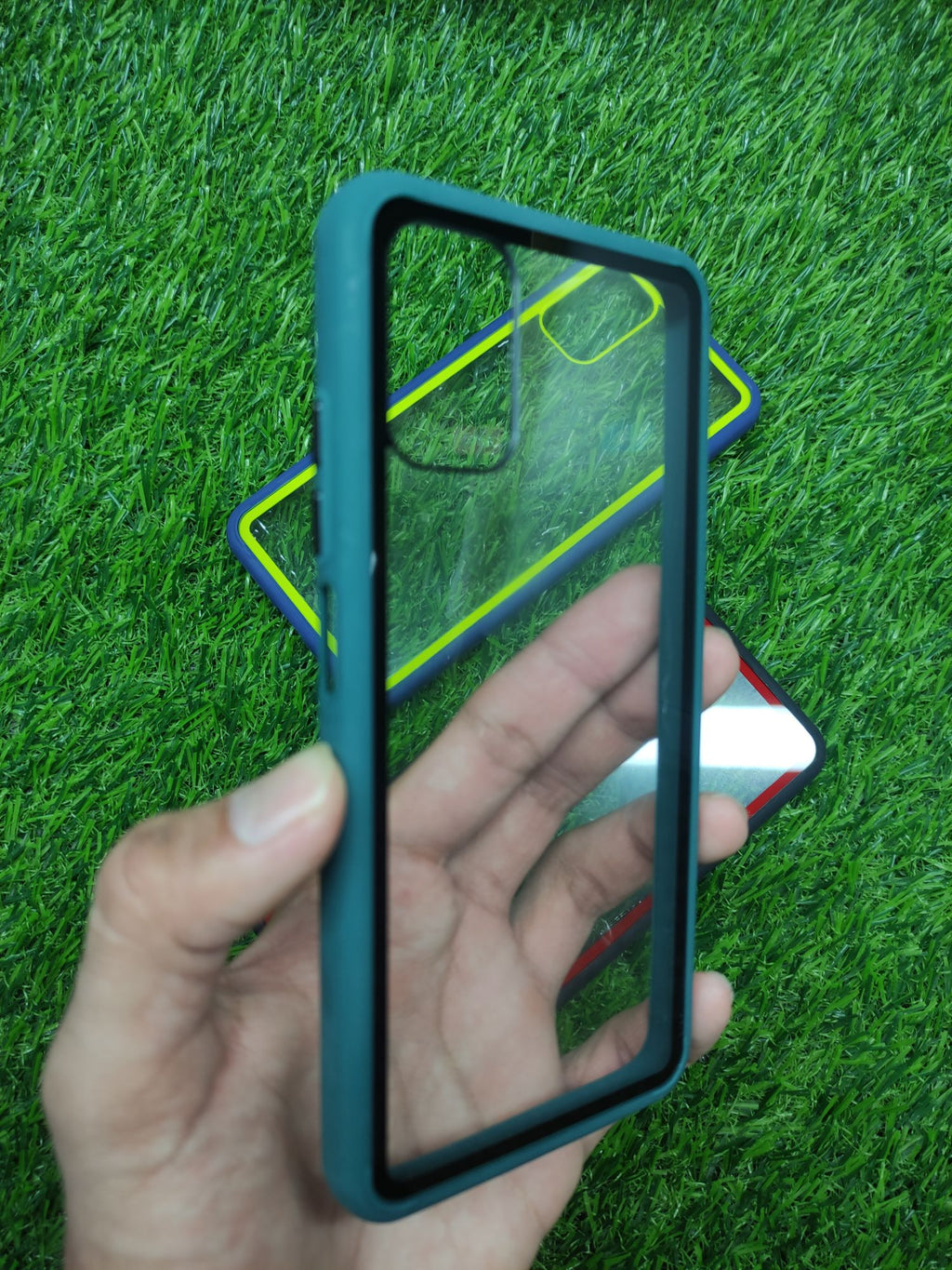 Poco M3 Clear TPU Coloured Border back cover