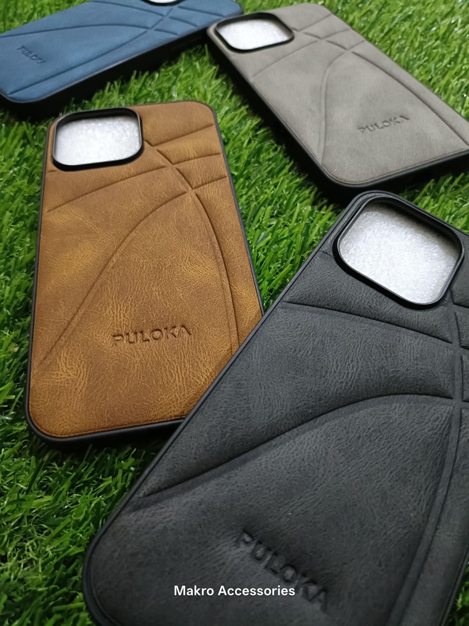 iPhone 16 Pro Max Soft Silicone Leather Puloka Design Back Cover