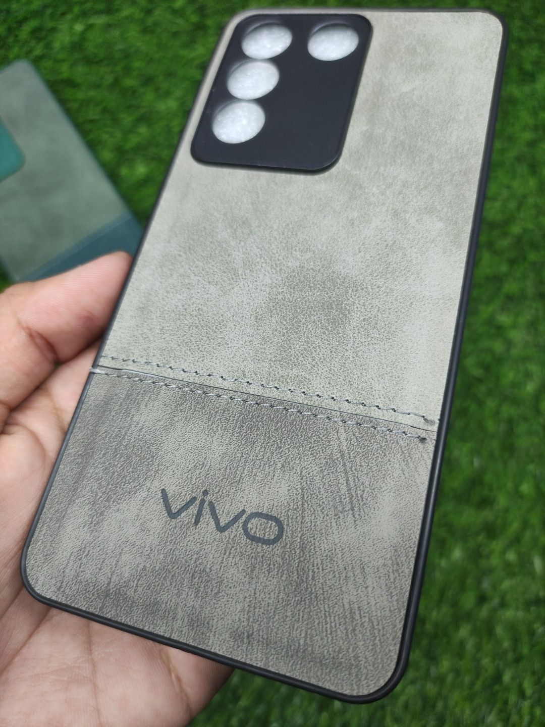 Vivo V27E PU Camera Protection Leather Back Cover