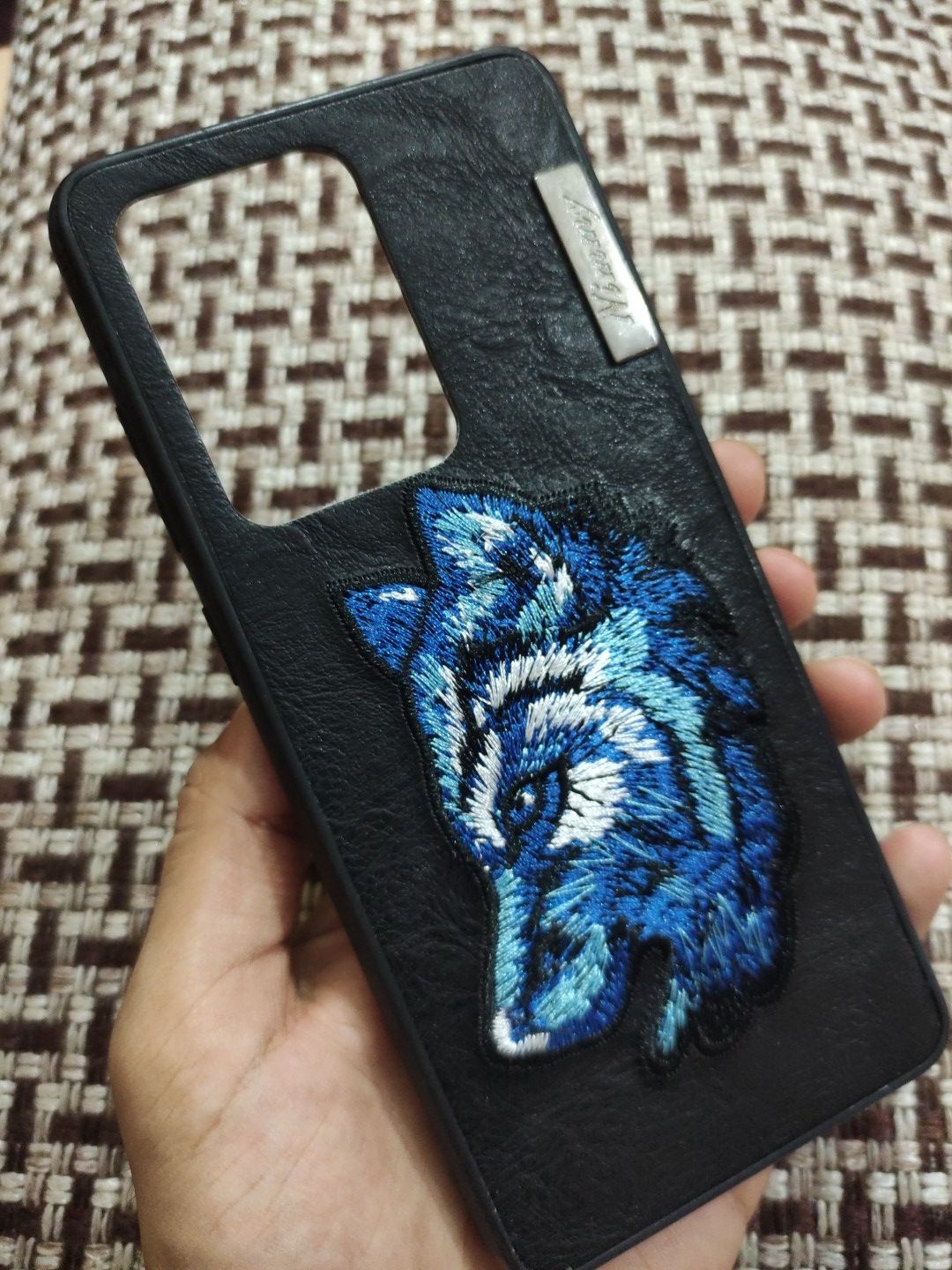 Samsung Galaxy S20 Ultra Nimmy Embroidery Wolf Leather back Cover