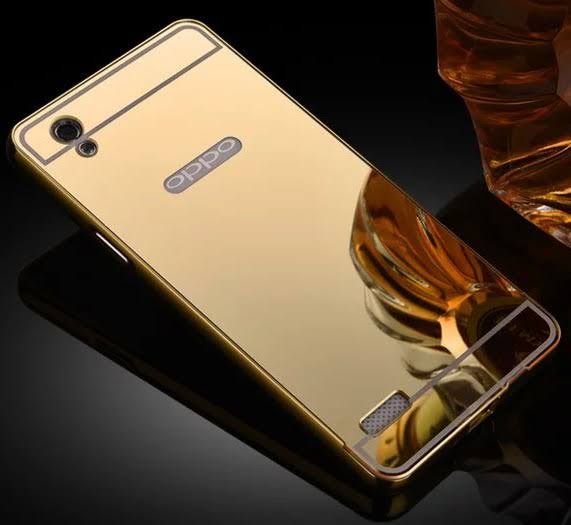 Oppo Mirror 5 Aluminium Frame Gold Plated Mirror Back Cover