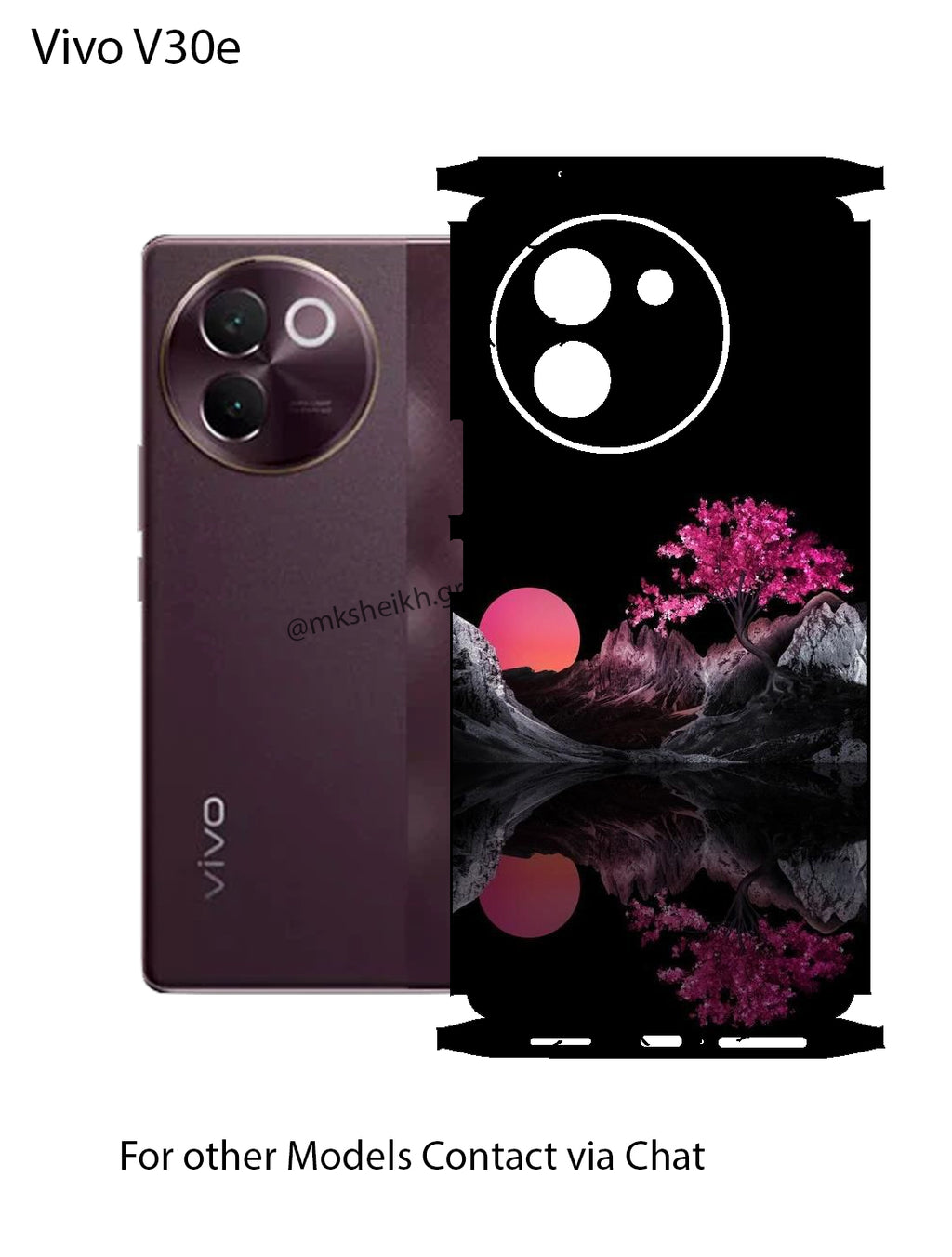 Vivo V30E 5G Print Back Full Body Skin Wrap