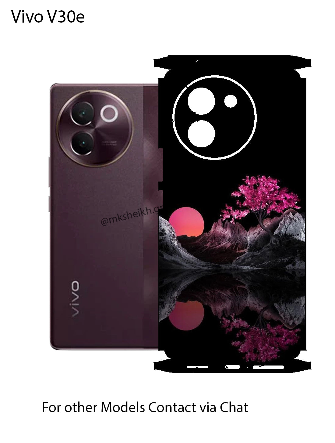 Vivo V30E 5G Print Back Full Body Skin Wrap