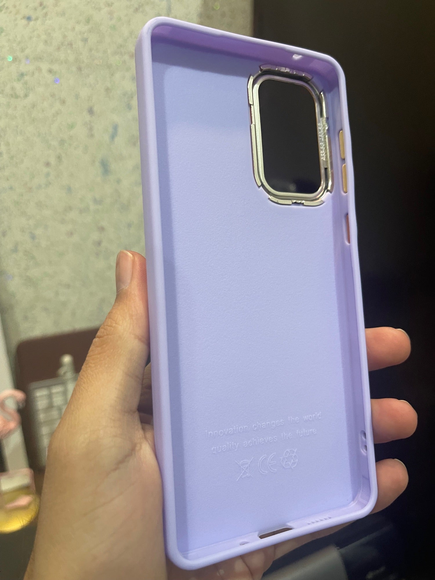 Samsung A73 5G Premium Quality Strip Design Soft Camera Protection Metal Ring Cover