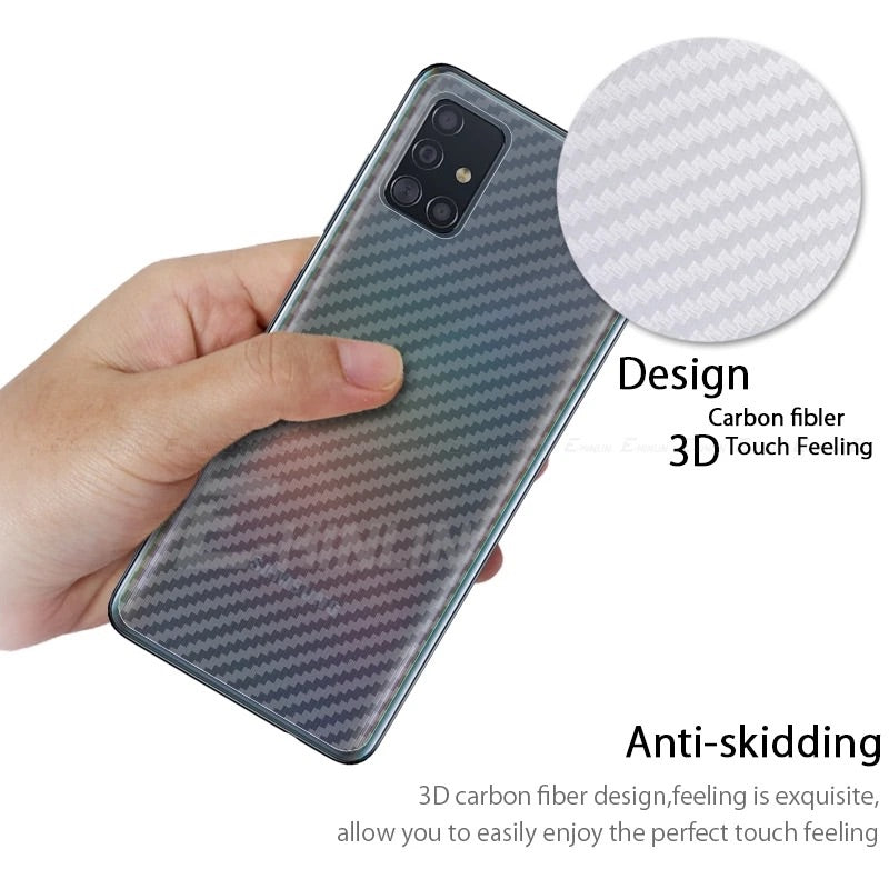 Samsung A51 Carbon Fiber 3D Transparent Back Sheet