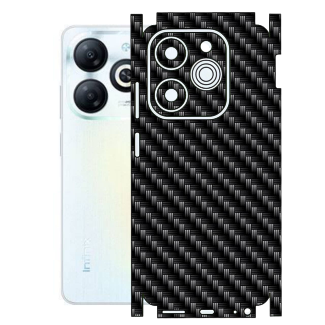 Infinix Smart 8 Carbon Fibre Texture Full Body Skin Wrap