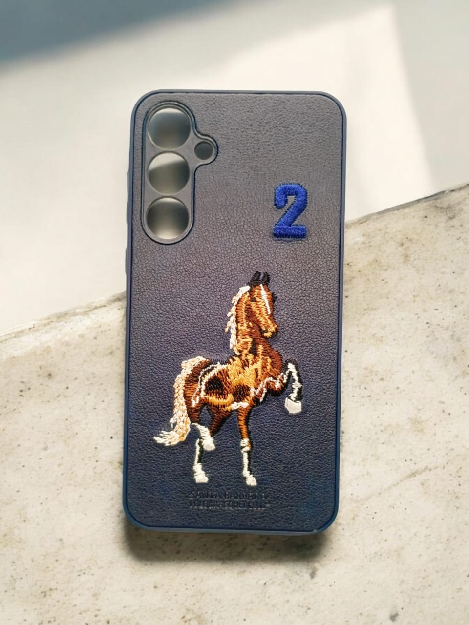 Samsung Galaxy A55 Premium Quality Embroidery Polo Design Back cover