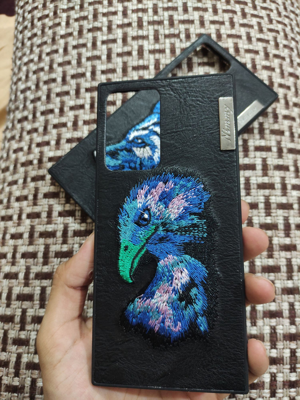 Samsung Galaxy Note 20 Ultra Nimmy Embroidery Leather Back Cover