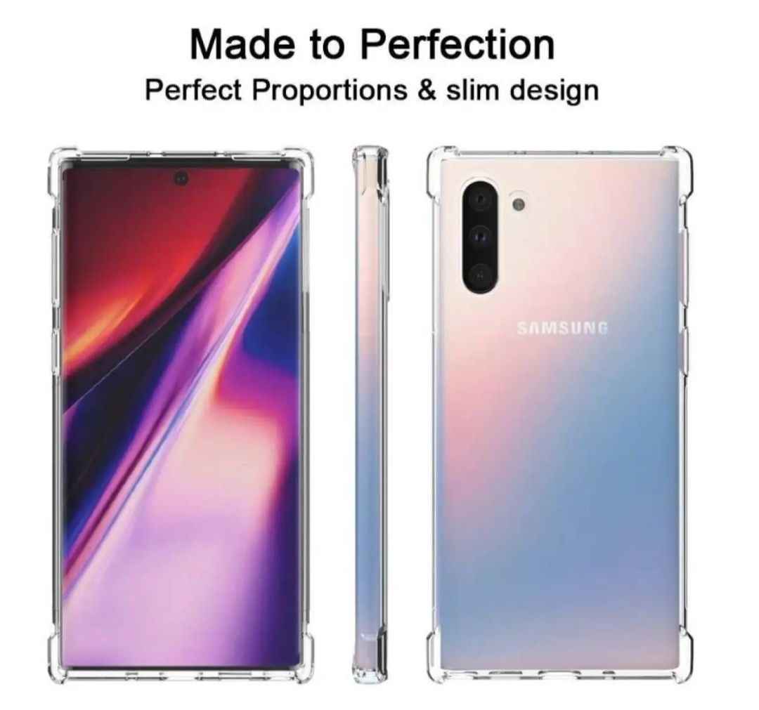 Samsung Note 10 Cover Shockproof Airbag Transparent Silicone Cover