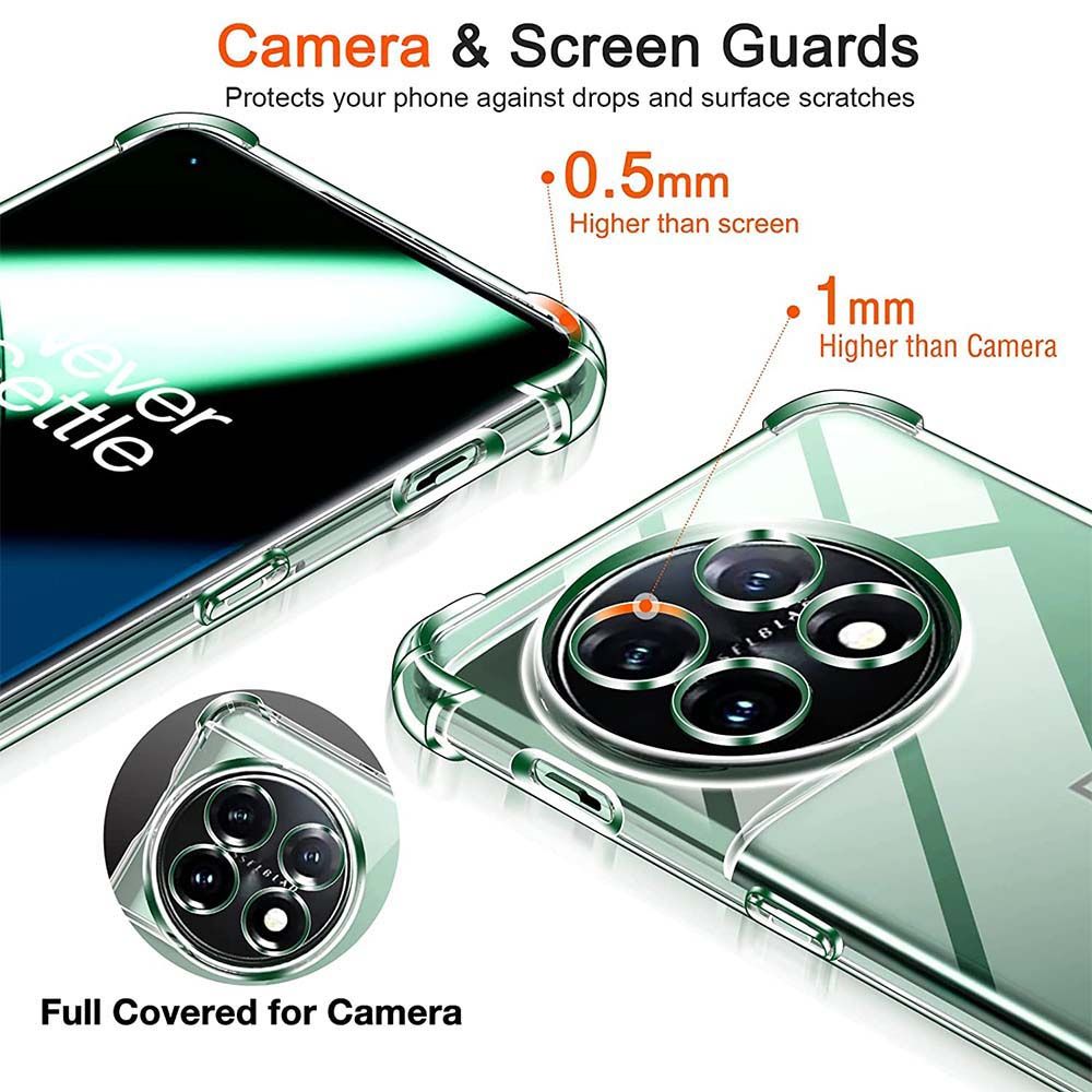OnePlus 11 Soft TPU Clear Corner Protection Back Cover