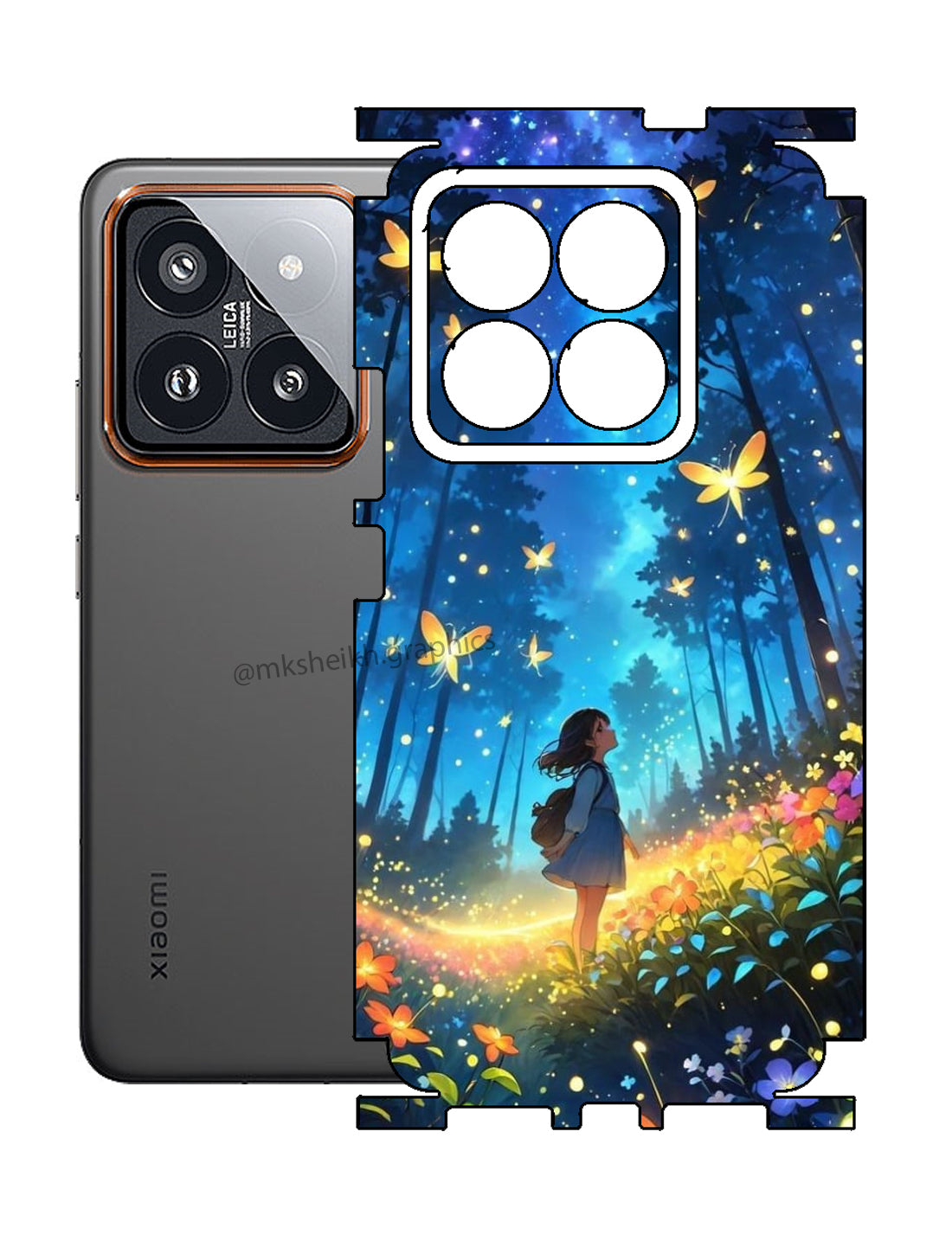 Xiaomi 14 Pro Premium Quality Print Back Full Body Skin Wrap