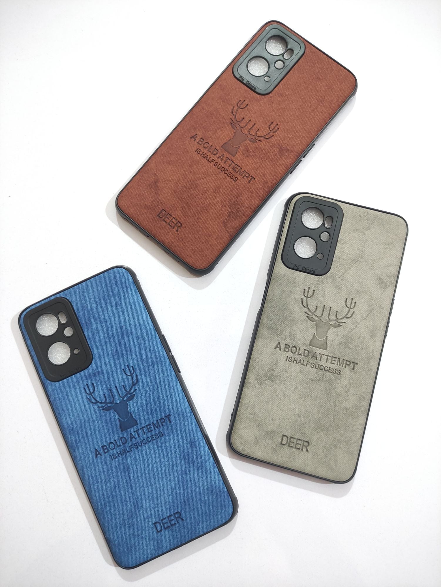 Oppo A76/A96 Soft Silicone Deer Fabric Back Cover