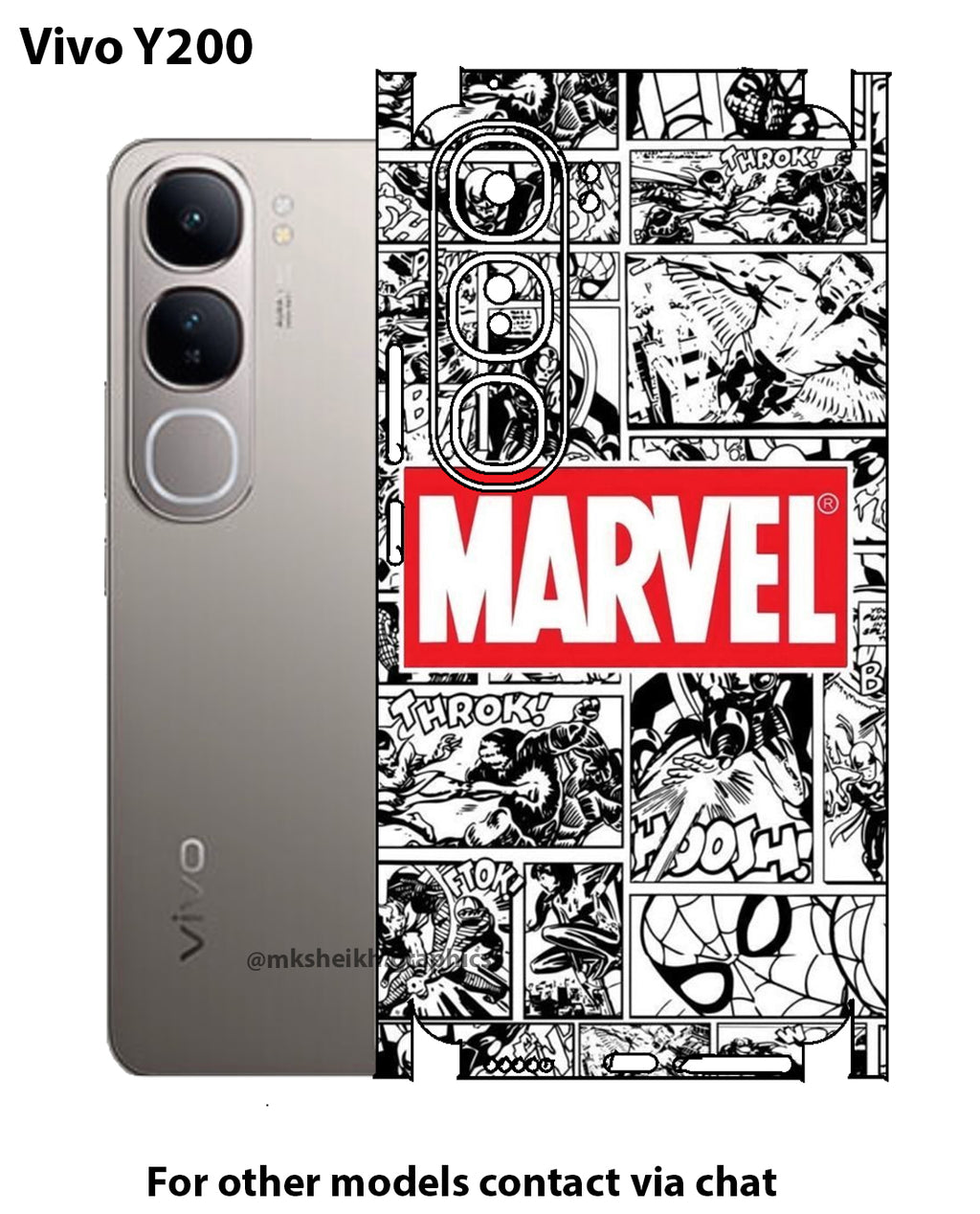 Vivo Y200 Marvel Design Full Body Skin Wrap
