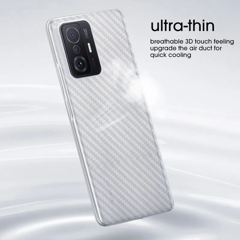 Infinix Note 10 Carbon Fiber Pattern Transparent Back Protective Sheet