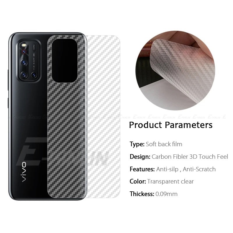 Vivo_V17 Carbon Fiber Pattern 3D Transparent Back Sheet