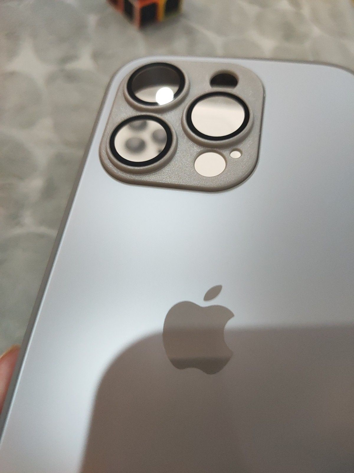 iPhone 15 Pro AG Glass Titanium Grey Camera Lens Case