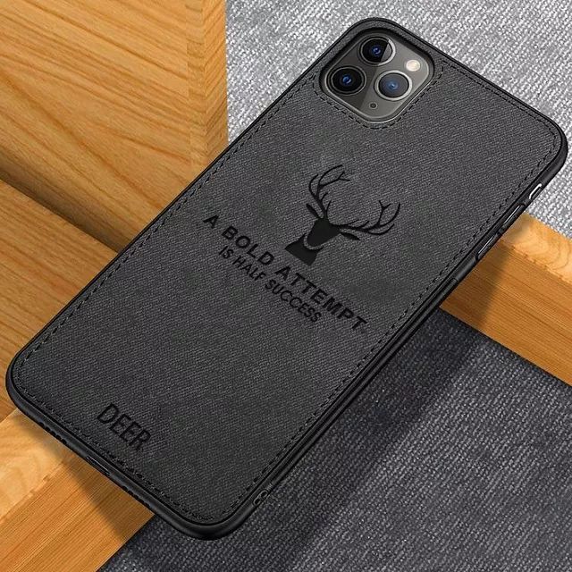 Apple iPhone 13 Pro Max Premium Quality Deer Fabric Camera Protection Case Cover