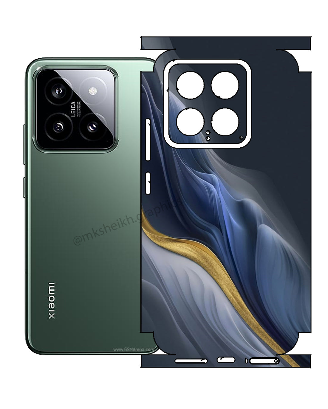 Xiaomi 14 Premium Quality Print Back Full Body Skin Wrap