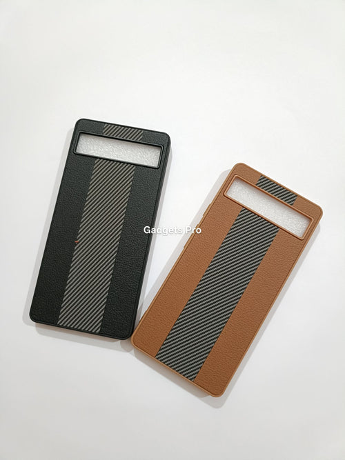 Google Pixel 6A PU Carbon Fiber Design Back Cover