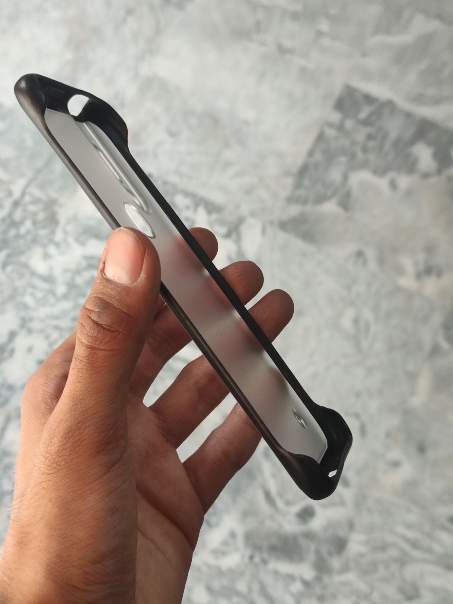 Infinix S5 Pro Transparent Matt Frameless Back Cover