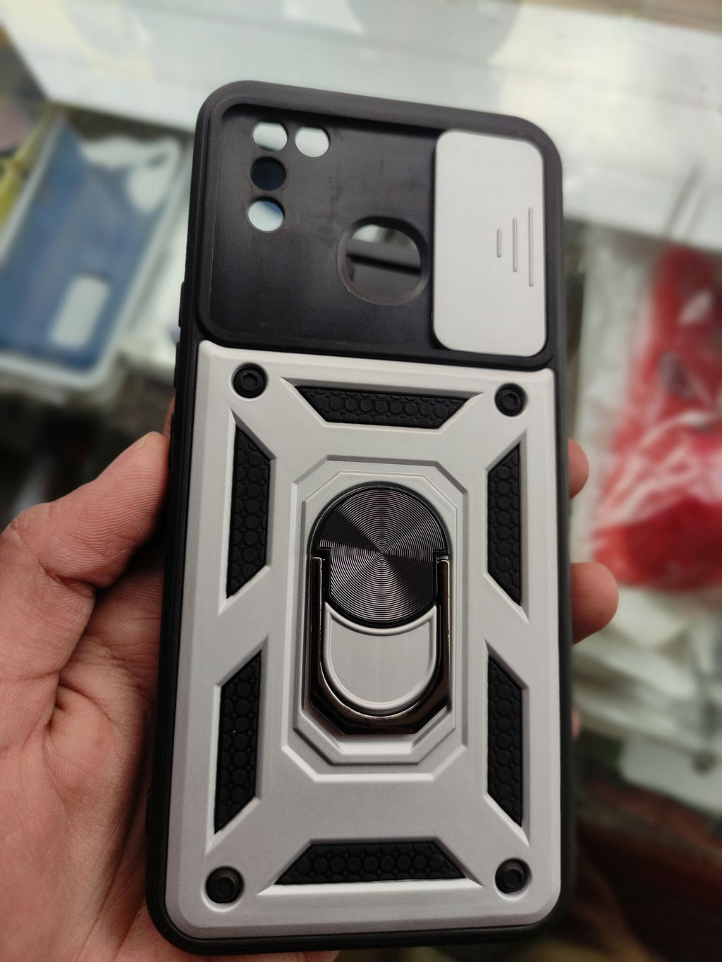 Infinix Smart5 Shockproof Camera Slider Ring back cover