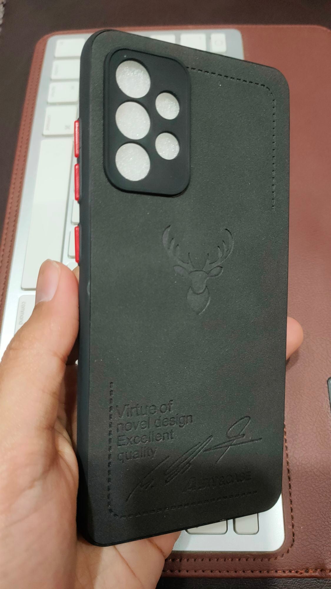 Samsung A52 Premium Quality PU Leather Camera Protection Back Cover