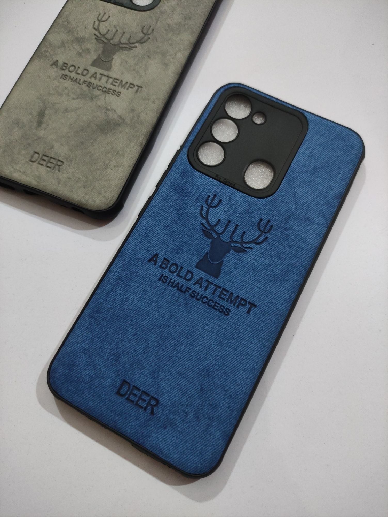 Tecno Spark 8C Soft Silicone Deer Fabric Back Cover
