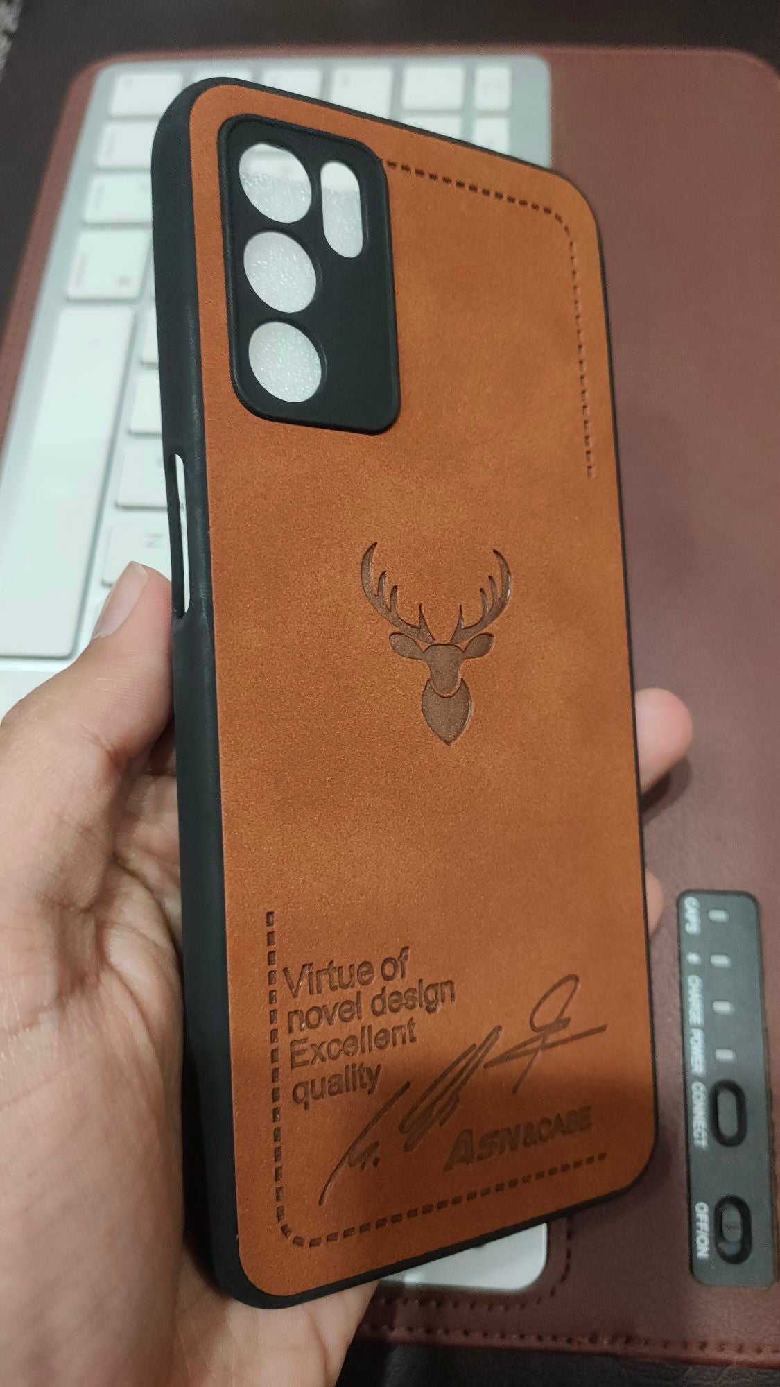 Oppo A16 Cover Premium Quality Camera Protection PU Leather Back Case
